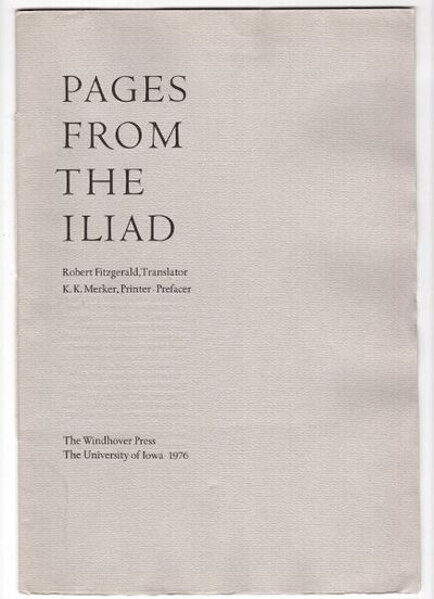 Pages from The Iliad [wrapper title]. Book III. Dueling for a haunted lady
