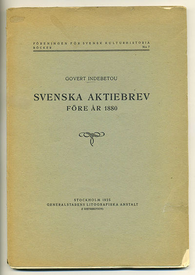 Svenska aktiebrev före år 1880.
