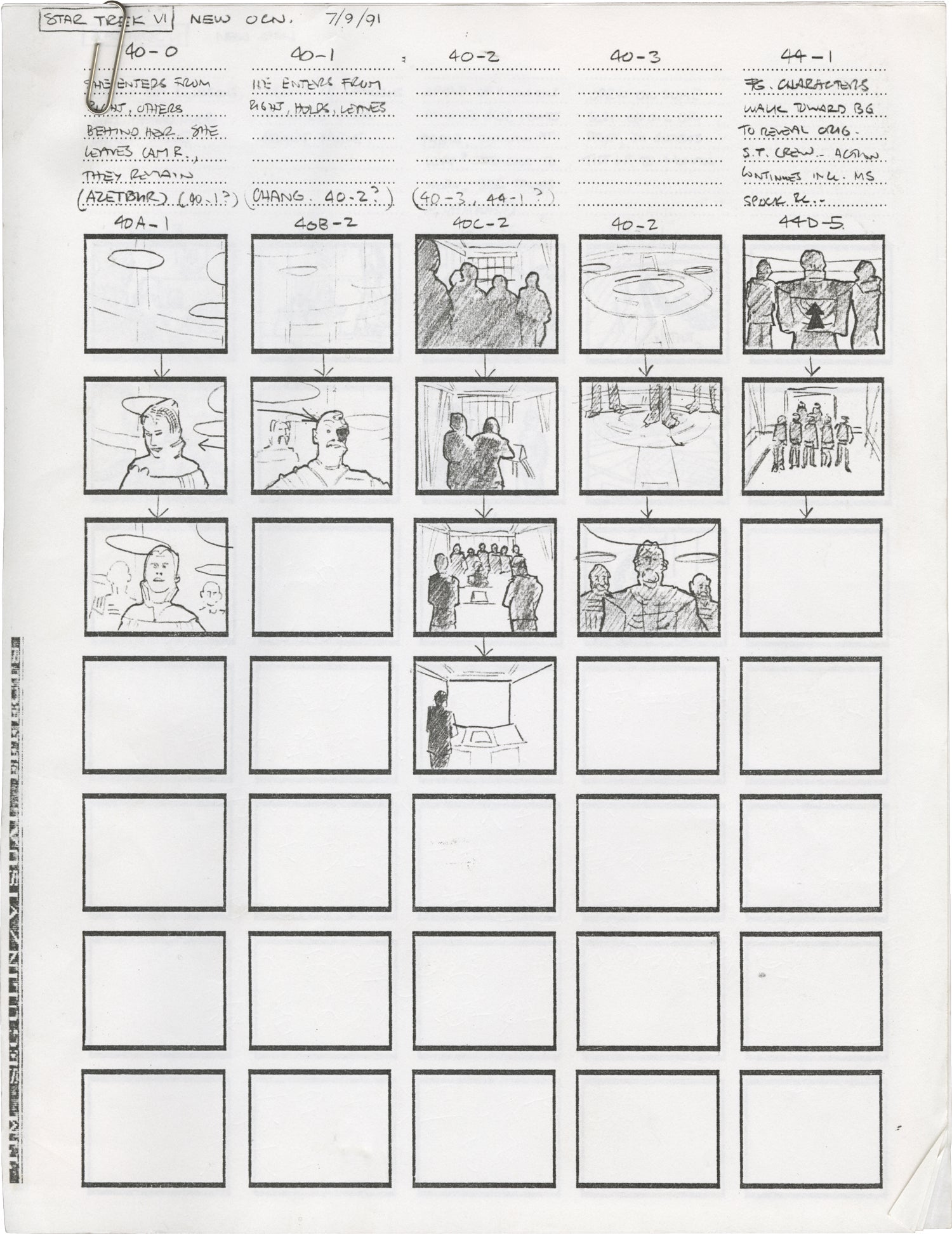 Nixon (Archive of six original storyboards and seven reference photographs from the 1995 film)