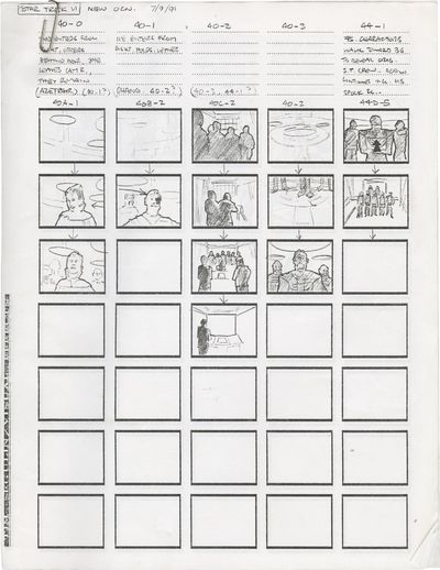 Nixon (Archive of six original storyboards and seven reference photographs from the 1995 film)