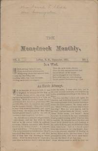 cover of THE MONADNOCK MONTHLY Vol. 2, No. 1