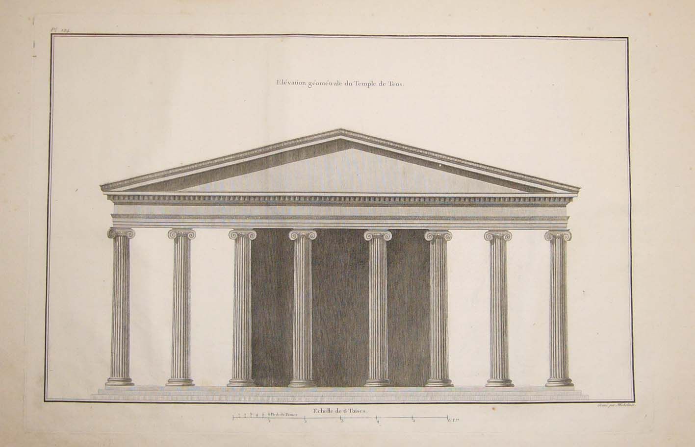 Elévation géométrale du Temple de Teos by Comte de Marie
