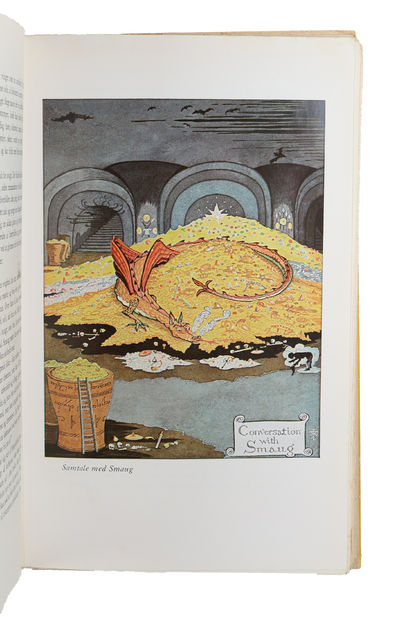Hobbitten eller Ud og hjem igen. Illustreret af forfatteren på dansk ved Ida Nyrop Ludvigsen.   - [THE FIRST DANISH TRANSLATION OF THE HOBBIT] (photo 7)
