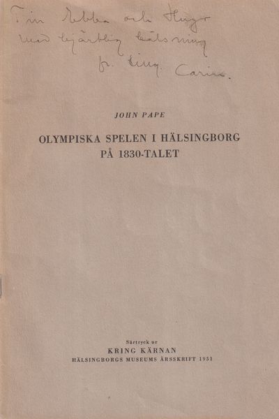 Olympiska spelen i Hälsingborg på 1830-talet. Ett…