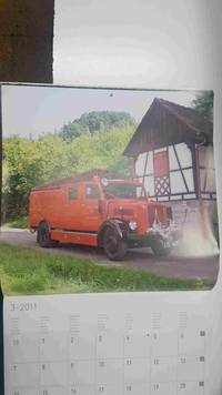 Calendario / Kalender / Calendrier / Calendar: 2011 : Car firefighter (coches bombero) - lamina 03, Magirus-Deutz S3500