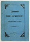 Analisis Politica, Social i Economica de la Republica del Ecuador, Precedida de un Resumen Jeografico e Historica de la Misma