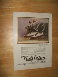 cover of 1921 Vintage Color Illus Ad Nettleton Sport Shoes with Golf Clubs, Marmon Auto