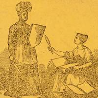 American schoolgirl’s copybook featuring Clio, the muse of history