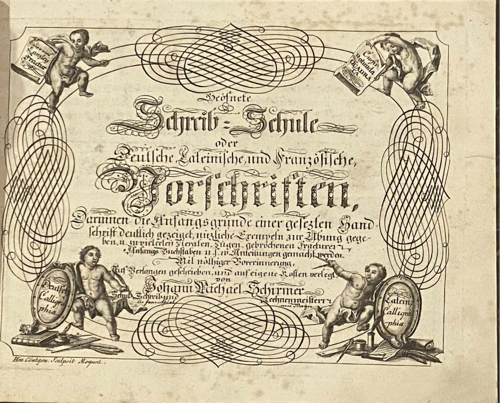 Geöfnete Schreib-Schule oder deutsche, lateinische