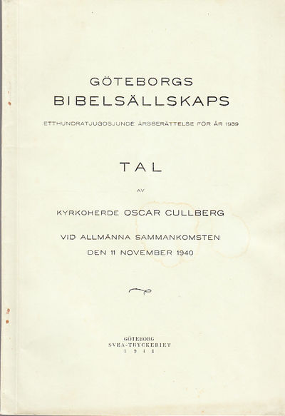 Göteborgs bibelsällskaps etthundratjugosjunde…