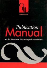 image of Publication Manual of the American Psychological Association