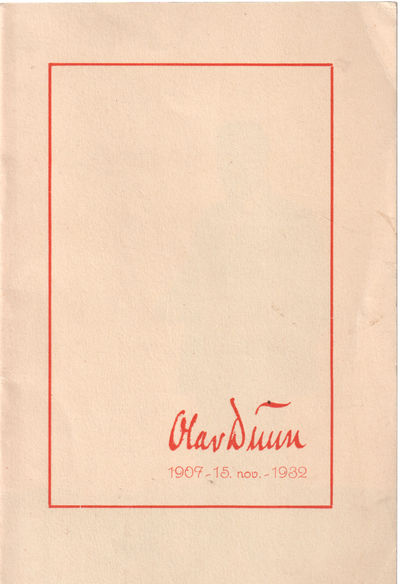 Olav Duun 25. år. 1907-15. nov.-1932. Hilsner av…
