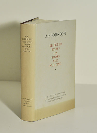 Selected Essays on Books and Printing. Edited by…