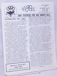 Signal: the official newsletter of the Gay Nurses' Alliance vol. 1, #1, Jan. - March, 1975: GNA Testifies for Gay Rights Bill