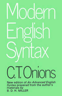 Modern English Syntax