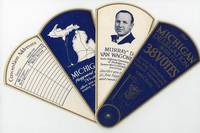 Multipurpose die-cut hand fan - advertising and program & more - The Michigan Delegation with it's 38 Votes - 1940 Democratic National Convention