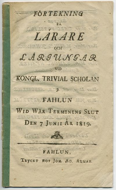 Förtekning på lärare och lärjungar vid kongl.…
