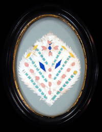 c1860s Naive Woven Polished Paper Friendship Token