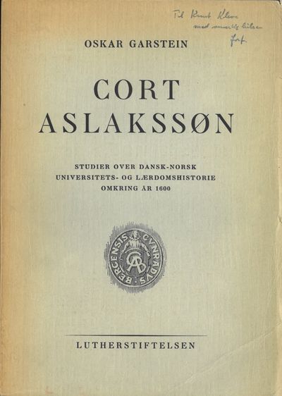 Cort Aslakssøn. Studier over dansk-norsk…