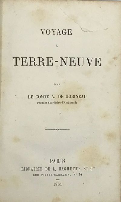 Paris: Hachette, 1861. First edition. 16mo. 309, (2) pp. Half-title. Describes an 1859 visit to Cana...