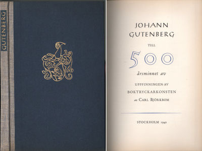 JOHANN GUTENBERG TILL 500 ÅRSMINNET AV…
