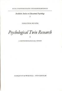 Psychological Twin Reserch. I. A Methodological…