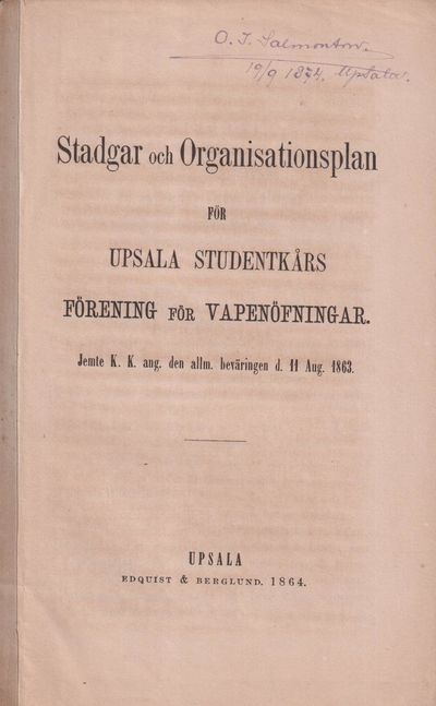 Stadgar och Organisationsplan för Upsala…