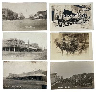 American West Real Photo Postcards of Iowa, New Mexico, and South Dakota, Early 1900s