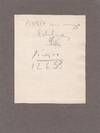 PICASSO, PABLO. ORIGINAL Line Drawing with Autograph Note Signed