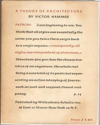 [SPECIAL PRESS] A THEORY OF ARCHITECTURE. THE SECOND CHAPTER FROM A PLATONIC DIALOG BY VICTOR HAMMER