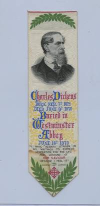image of Charles Dickens stevengraph bookmark