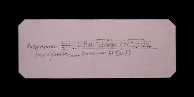 Autograph Musical Bars, Signed