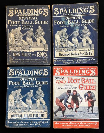 SPALDING'S OFFICIAL FOOTBALL GUIDE - 1916, 1917, 1918, 1919 (4 issues)