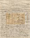 1845 – This four-page stampless folded letter expressing worry about an upcoming examination sent by a cadet at West Point to his sister in Pennsylvania