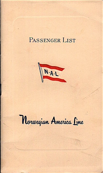 List of First and Tourist Class Passengers M. S.…