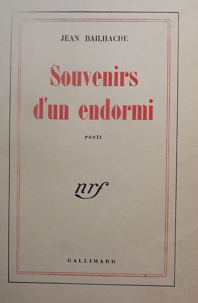 SOUVENIRS D'UN ENDORMI