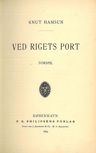 Ved rigets port. Forspil.