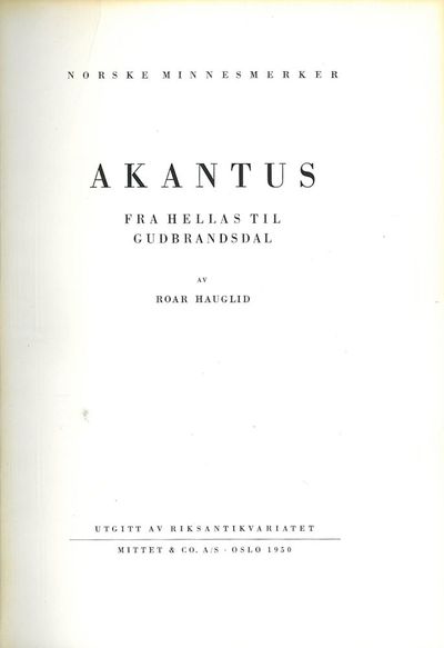 Akantus. I-III.
