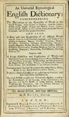 View Image 2 of 3 for An universal etymological English dictionary...The second edition, with large additions Inventory #64462