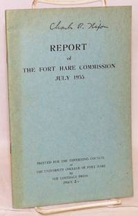 image of Report of the Fort Hare Commission July 1955