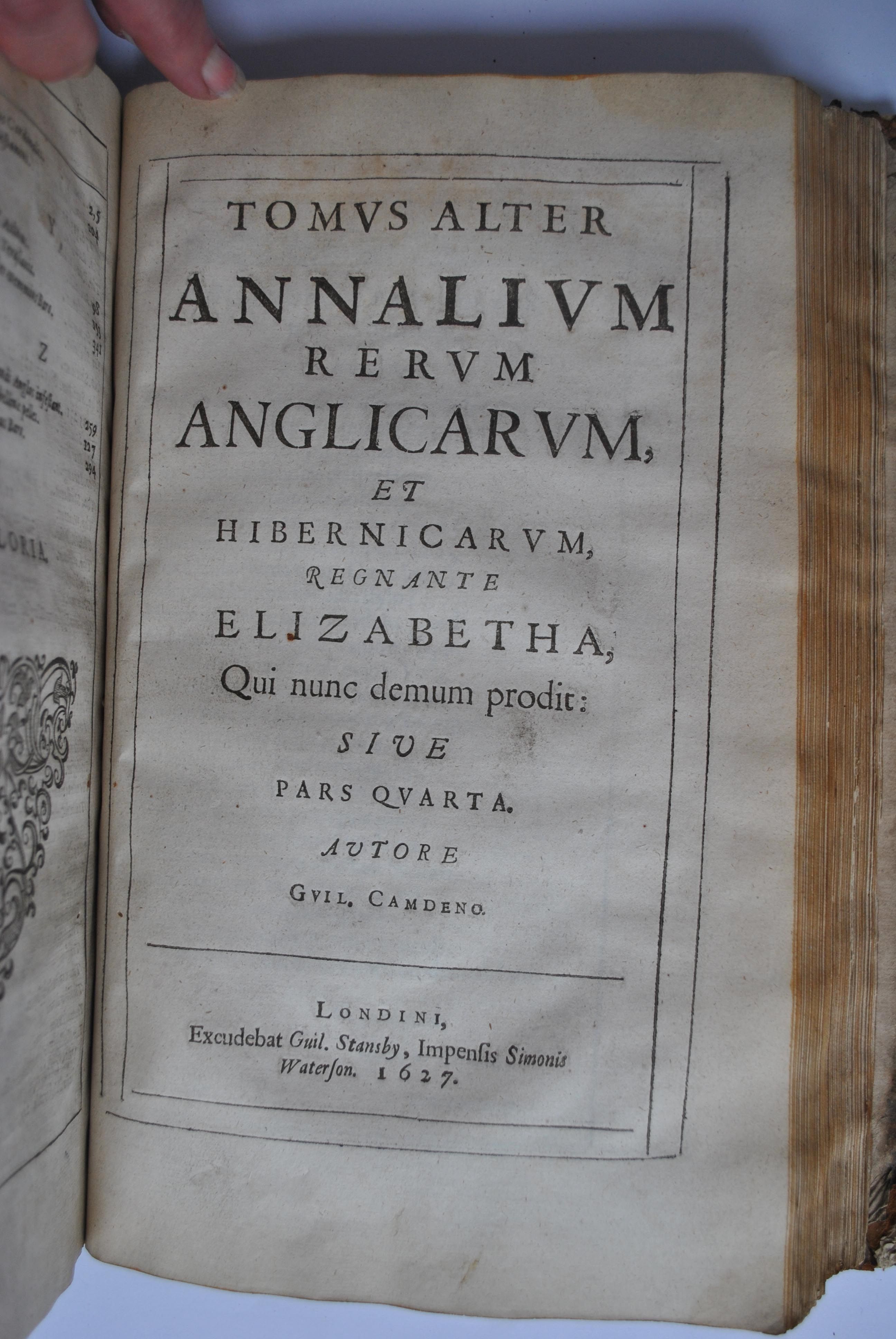 Annales Rerum Anglicarum, et Hibernicarum, Regnante Elizabetha, ad