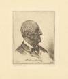 Fine portrait etching of Anton Bruckner by the Czech-born Viennese artist Ferdinand Michl (1877-1951)