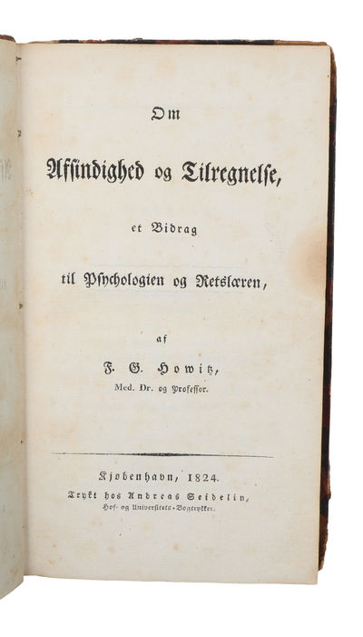 Om Afsindighed og Tilregnelse, et Bidrag til…