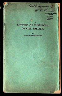 Letters of Christoph Daniel Ebeling (SIGNED BY AUTHOR ON FRONT WRAPPER)