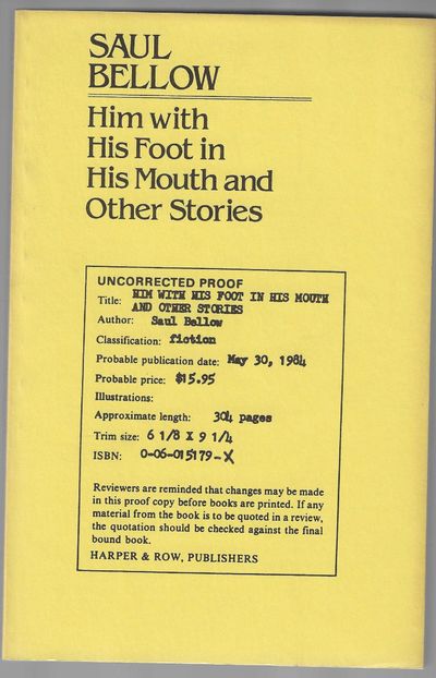 Him With His Foot in His Mouth and Other Stories (Advance Uncorrected Proof)