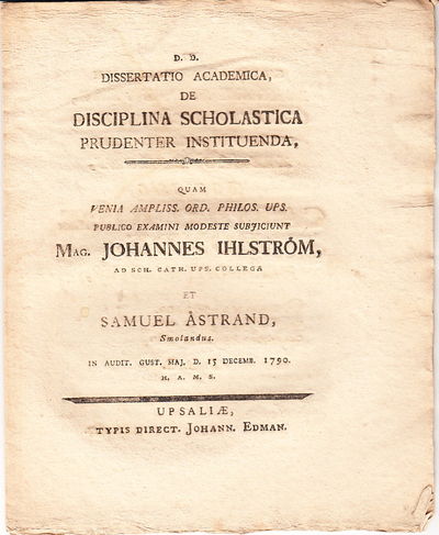 De disciplina scholastica prudenter instituenda.…