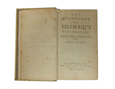 Les Avantures de Telemaque. Fils d´Ulysse. (on half-title: Suite de l'Odyssée d'Homere). Nouvelle Edition, divisee en dix Livres. 2 Tomes. - [MAIN WORK OF UTOPIAN LITERATURE] (photo 2)