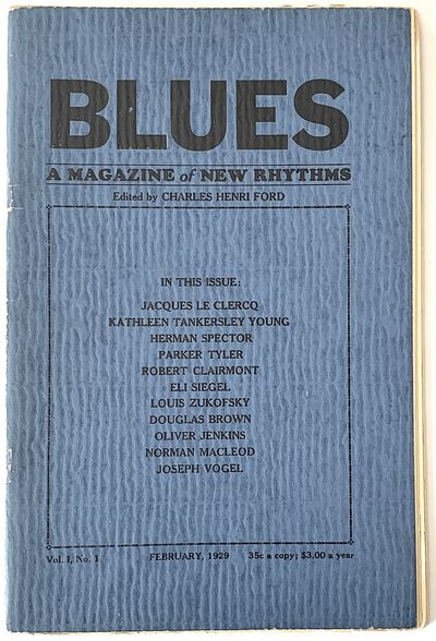 Blues. A Magazine of New Rhythms. Vol. I, no. 1., February 1929