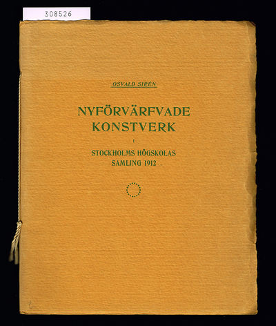 Nyförvärfvade konstverk i Stockholms högskolas…