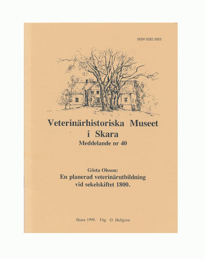 En planerad veterinärutbildning vid sekelskiftet…
